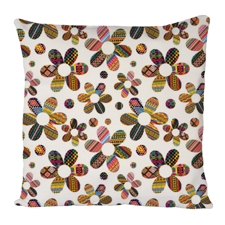 African Motifs Flower Cushion Cover