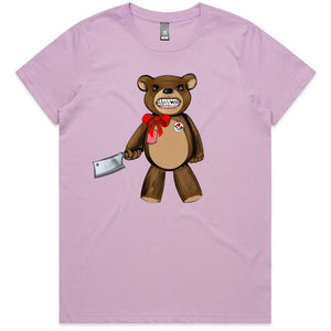 Angry Teddy Ladies T-shirt