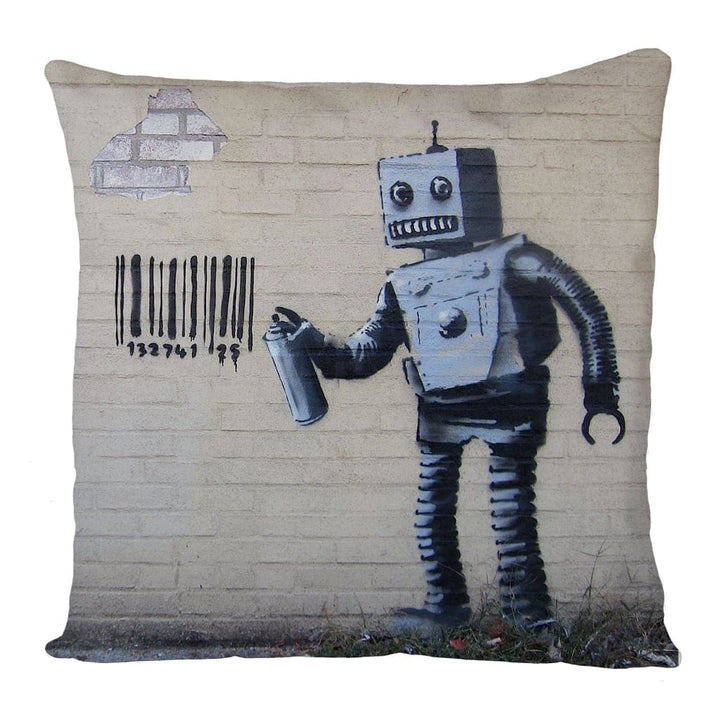 Barcode Robot Cushion Cover