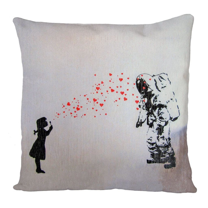Blowing Heart Bubbles Cushion Cover