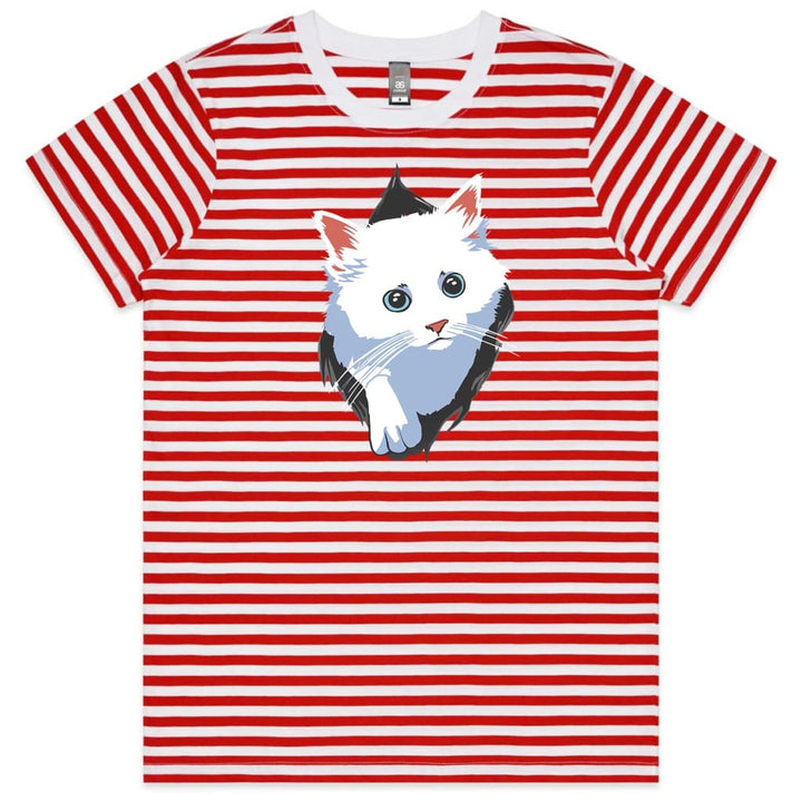 Cat Ripper Ladies Striped T-shirt