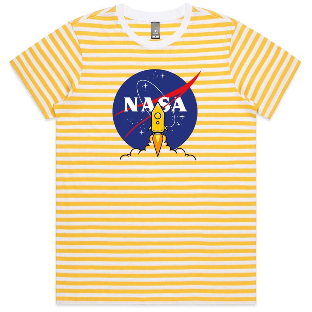 Circle Nasa Ladies Striped T-shirt