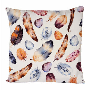 Colourful Feathers Cushion Cover