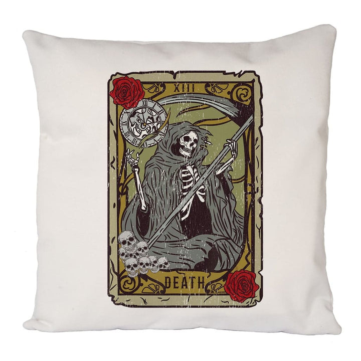 Death Skeleton Rose Cushion Cover