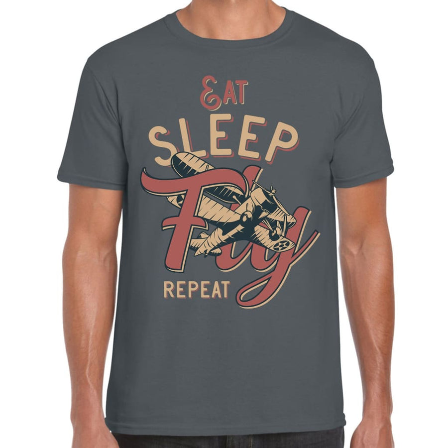 Eat Sleep Fly Repeat T-shirt