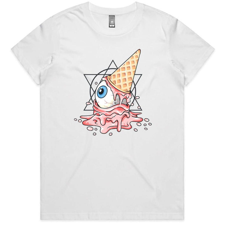 Eyeball Ice Cream Ladies T-shirt