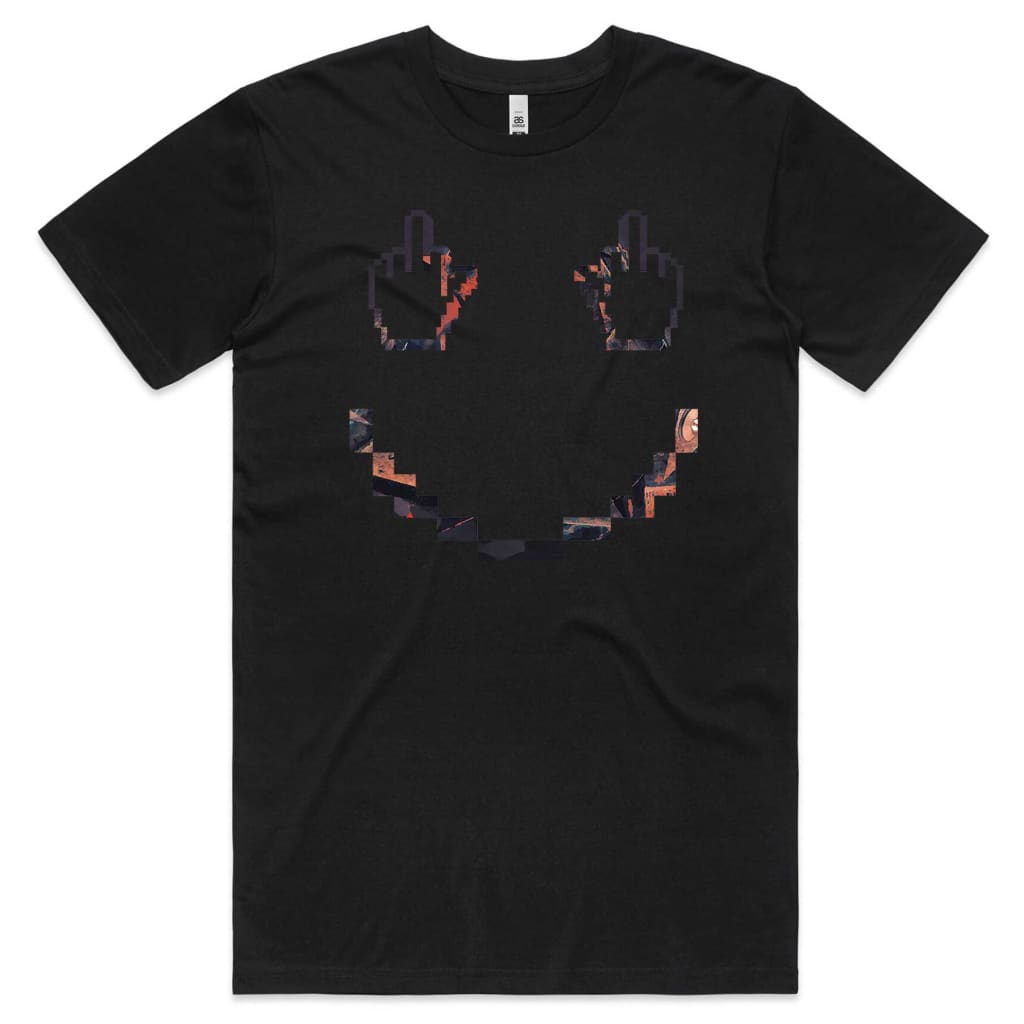 Finger Pixel Face T-shirt