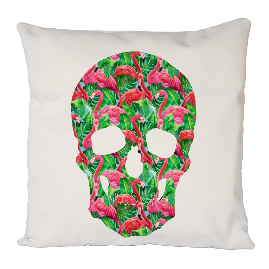 Flamingo Skull Cushion Cover