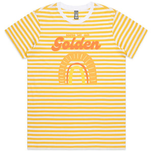 So Golden Ladies Striped T-shirt