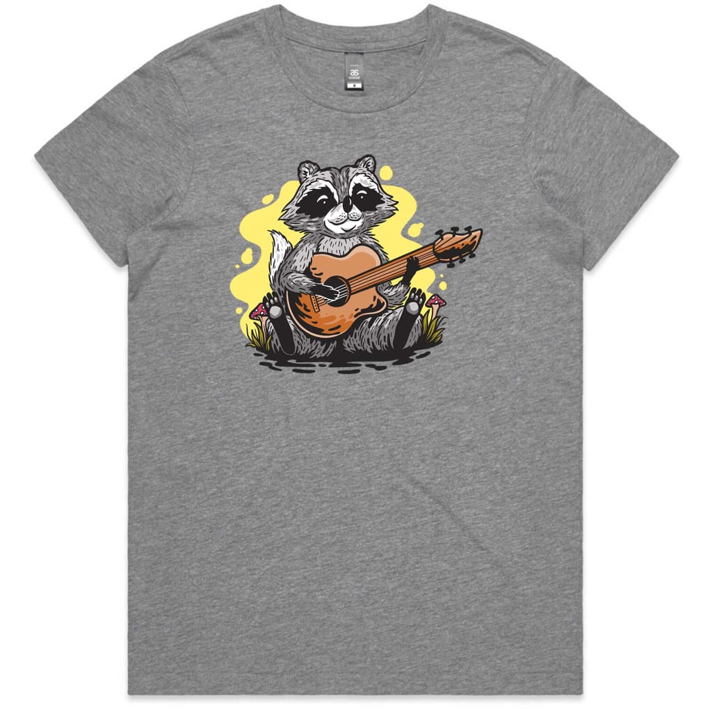 Guitarist Raccoon Ladies T-shirt