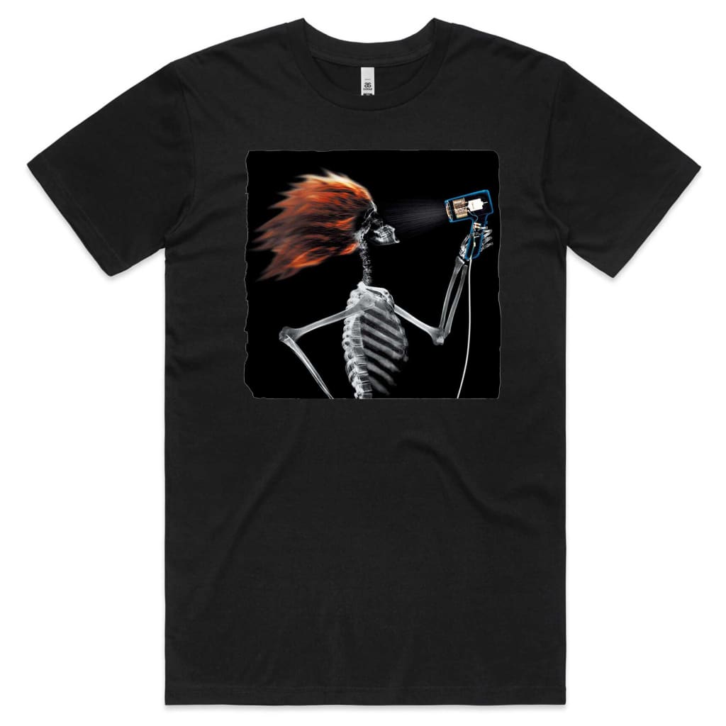 Hair Dryer Skull T-shirt