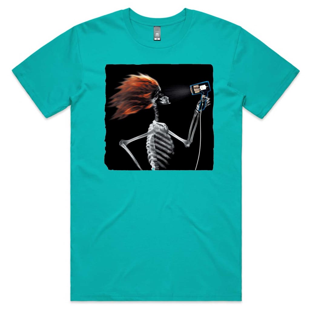 Hair Dryer Skull T-shirt