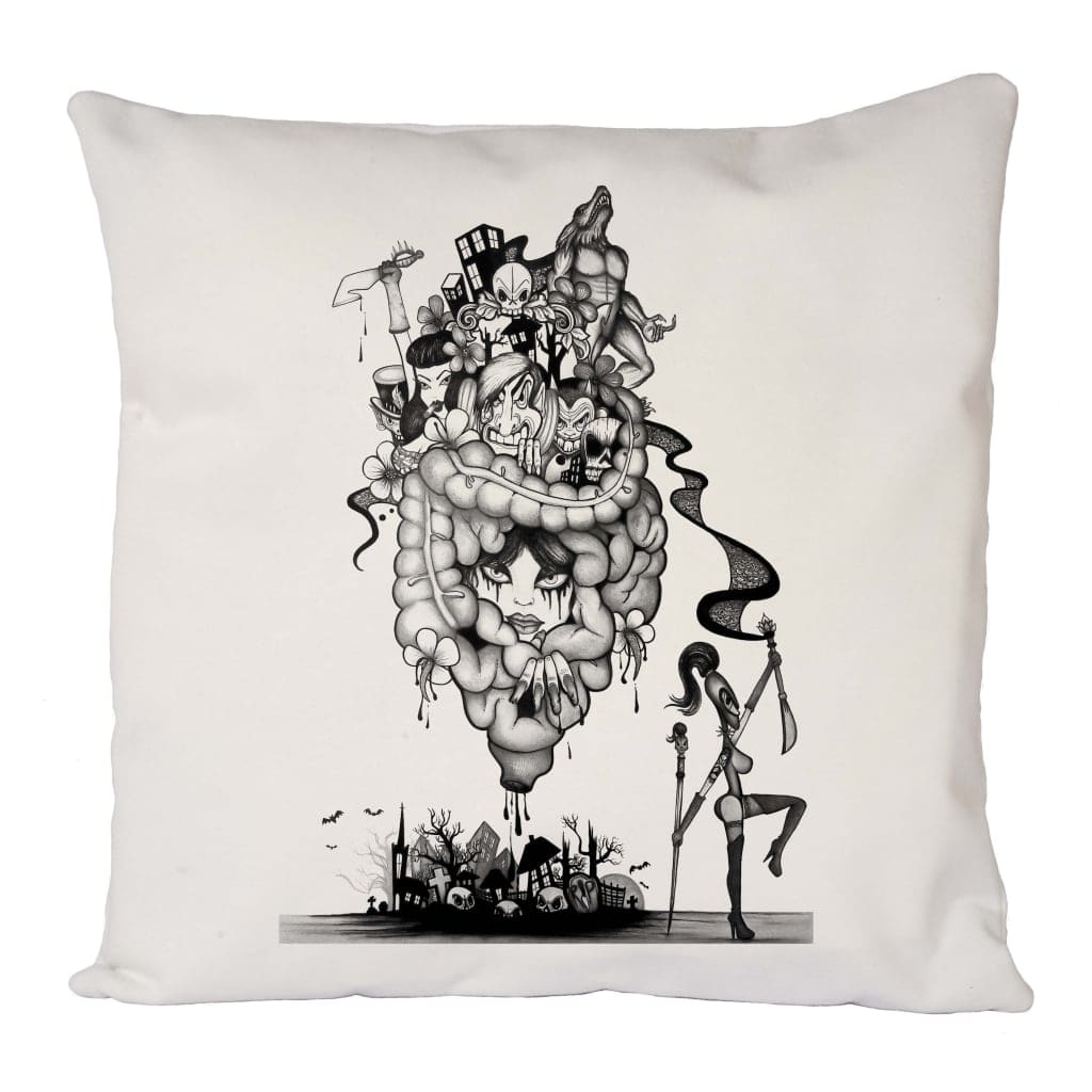 Horror Town Cushion Cover