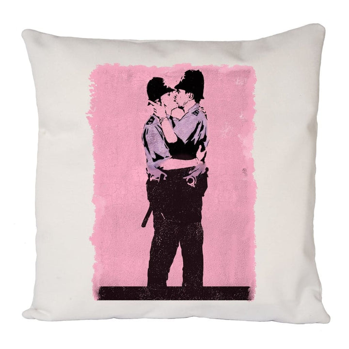 Kissing Police Cushion Cover