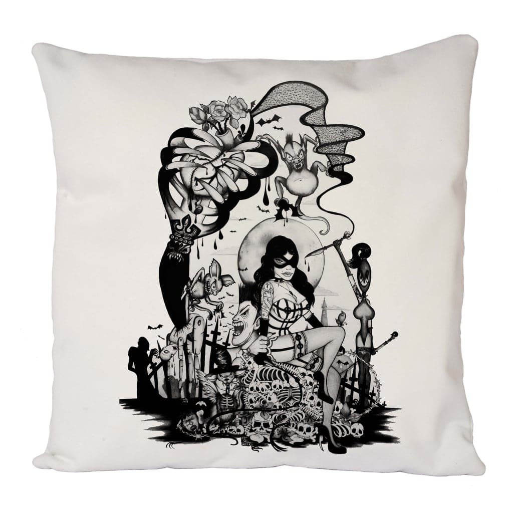 Lady With Demons Cushion Cover