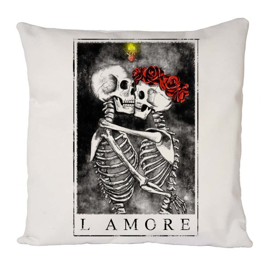 Lamore Kissing Skull Cushion Cover