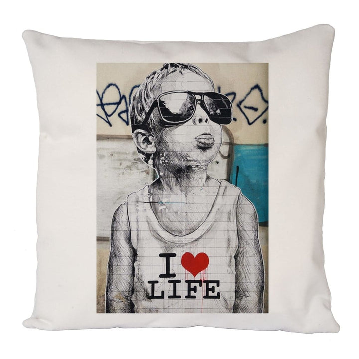 I Love Life Cushion Cover