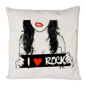 I Love Rock Cushion Cover