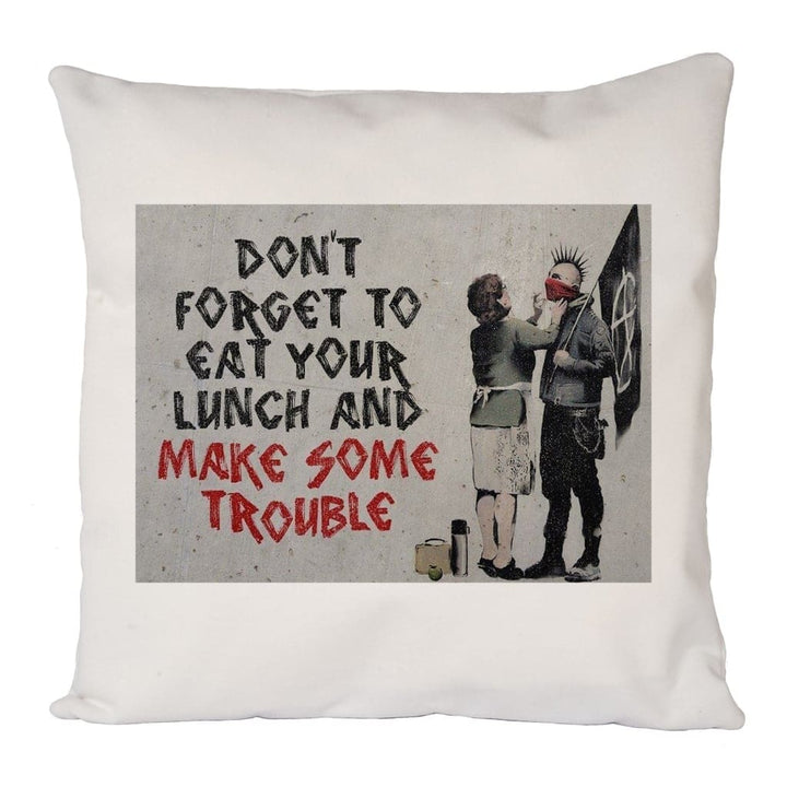 Make Some Trouble Cushion Cover