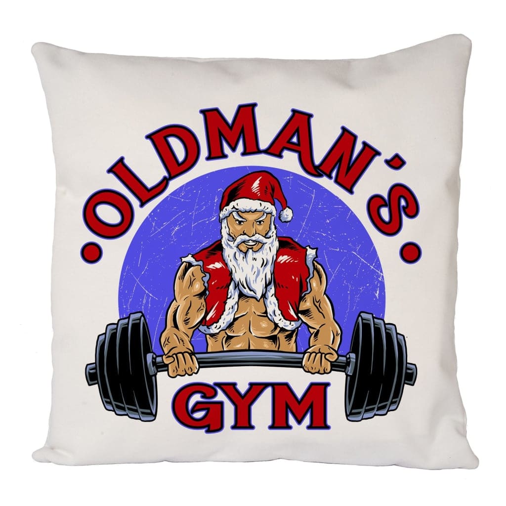 Old Mans Gym Santa Cushion Cover