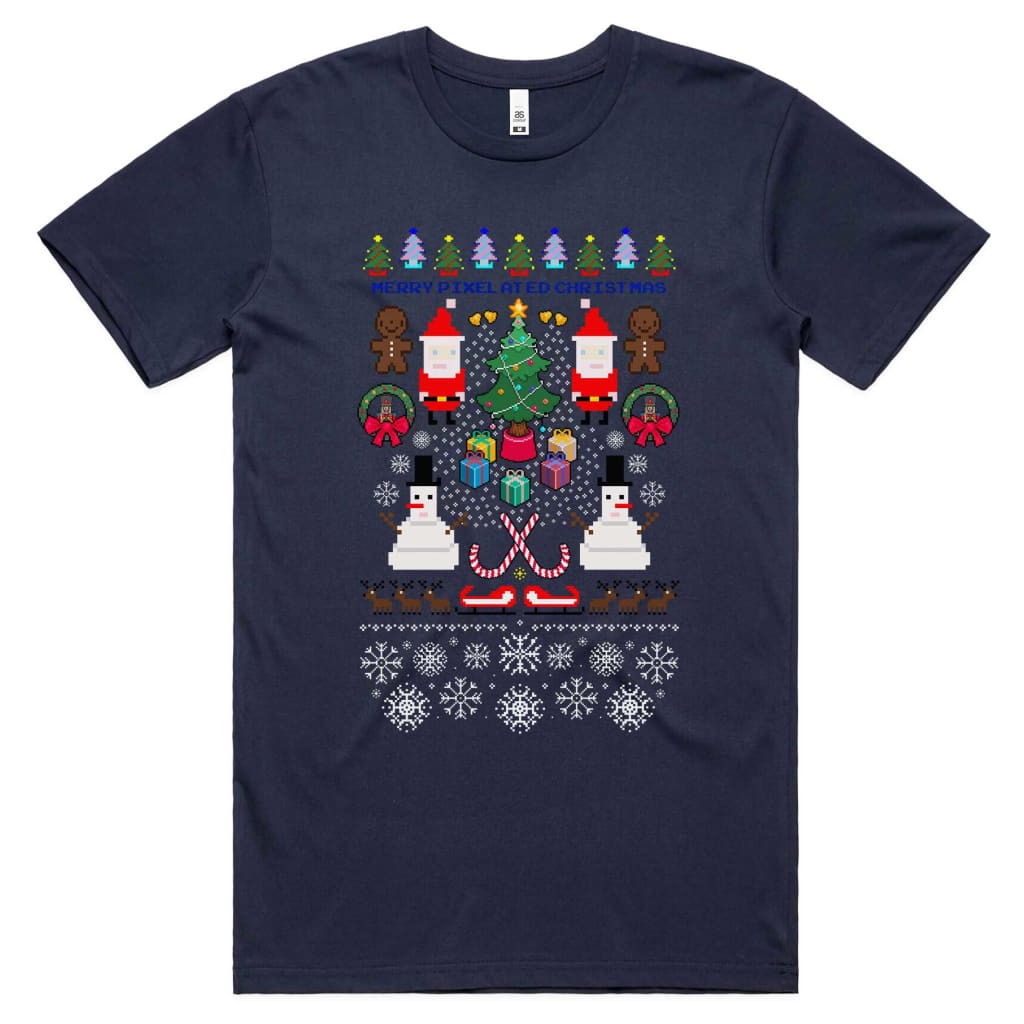 Merry Pixelated Christmas T-shirt