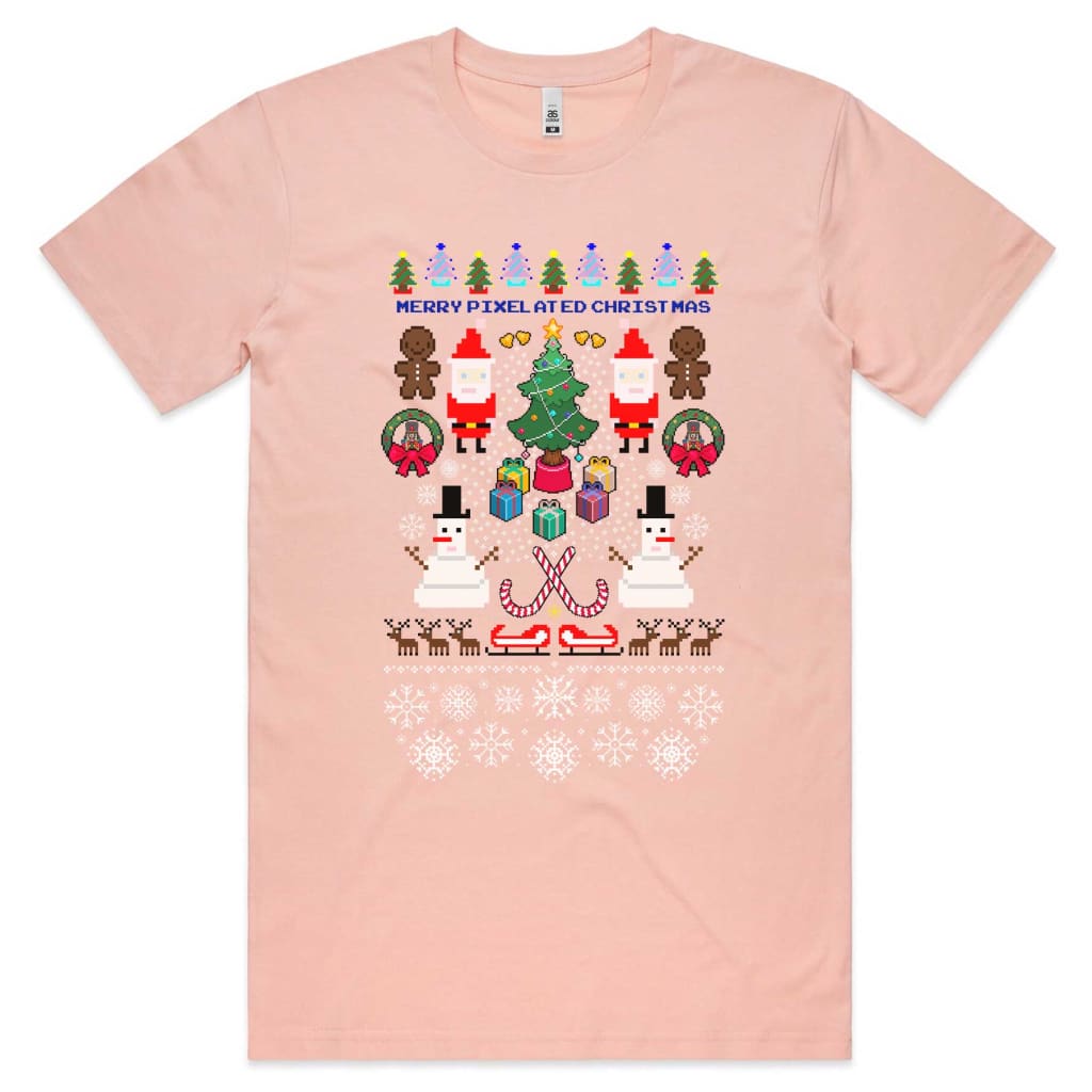 Merry Pixelated Christmas T-shirt