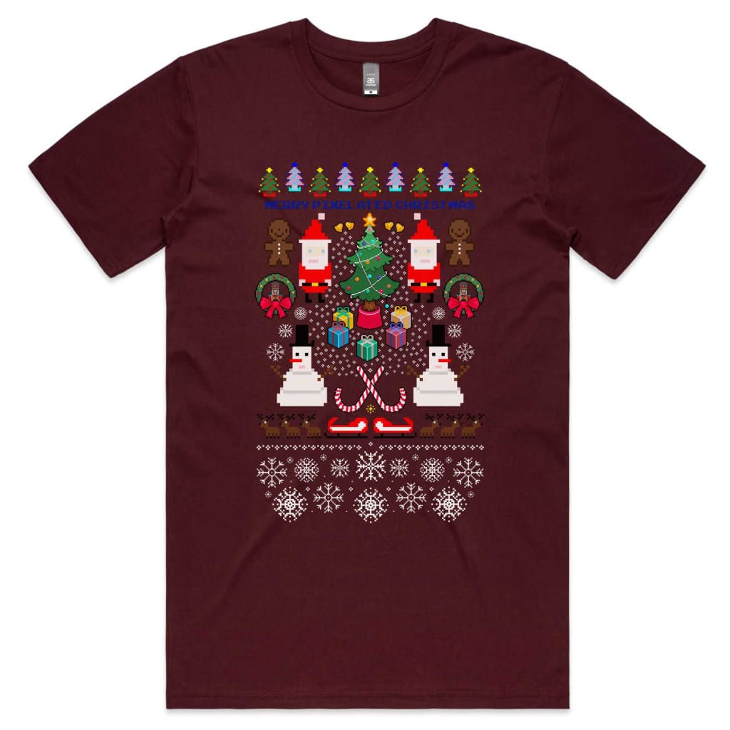 Merry Pixelated Christmas T-shirt