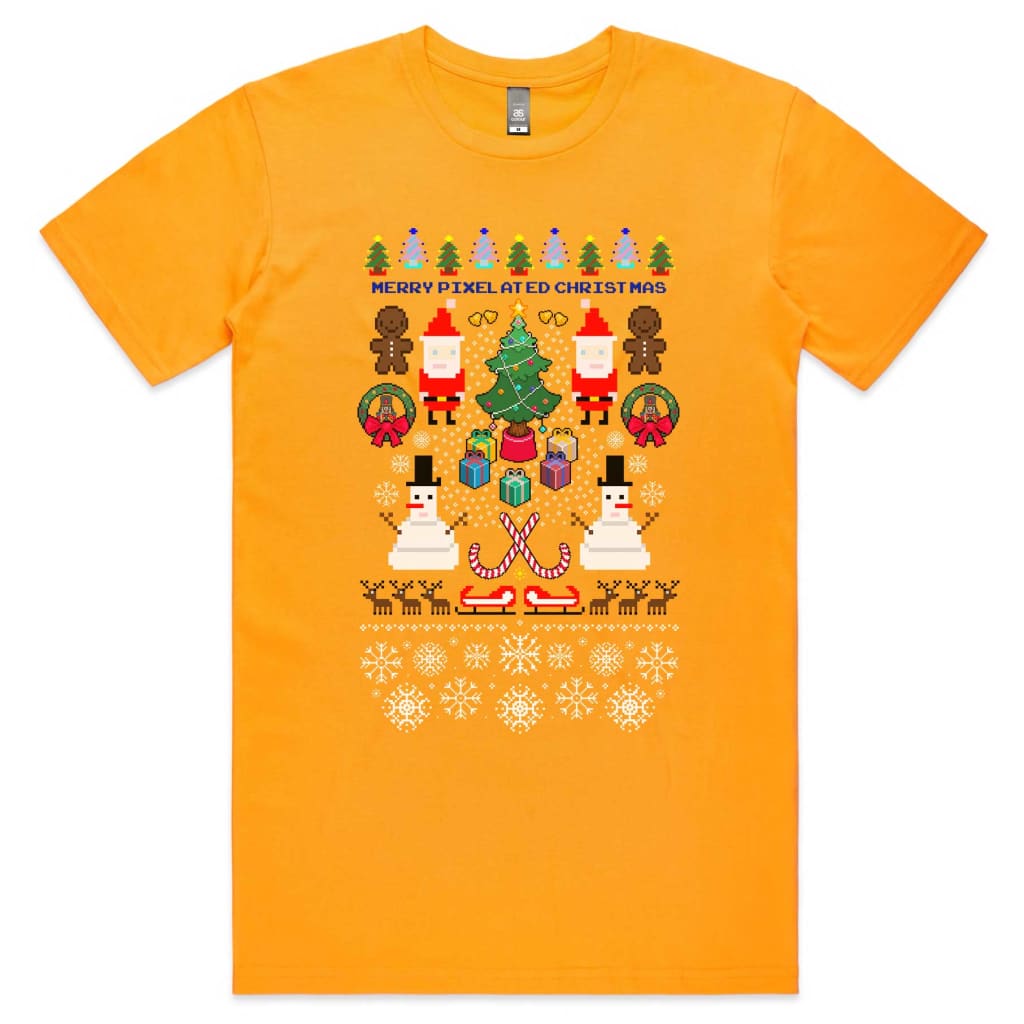 Merry Pixelated Christmas T-shirt