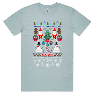Merry Pixelated Christmas T-shirt