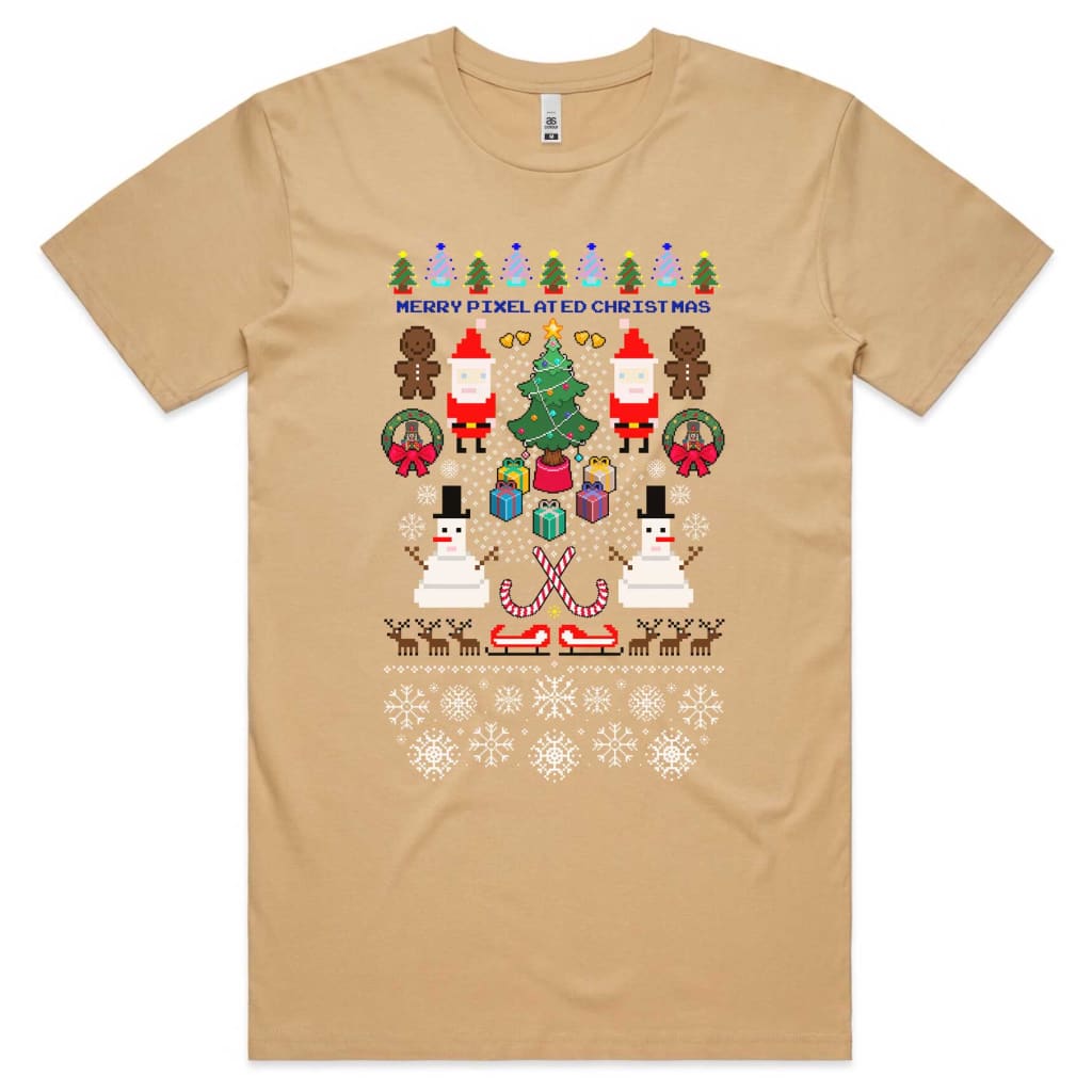 Merry Pixelated Christmas T-shirt