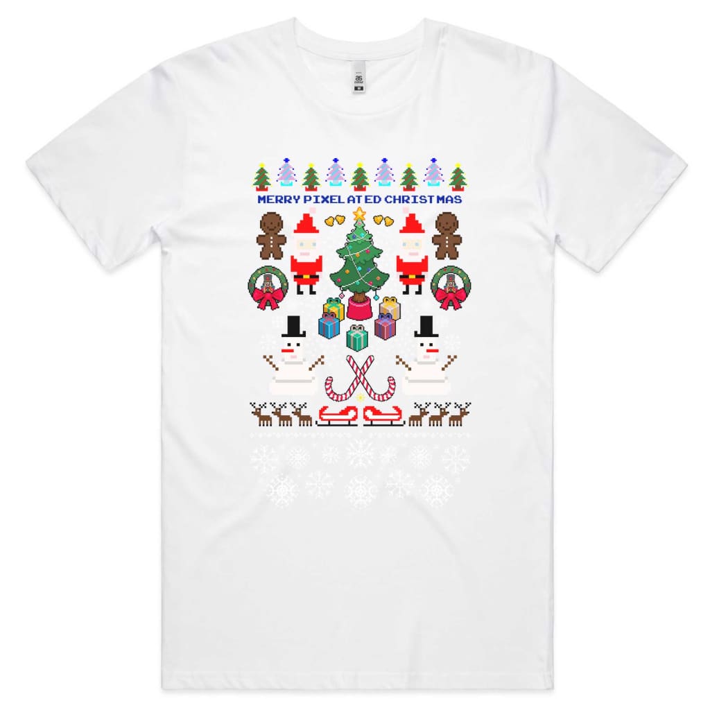 Merry Pixelated Christmas T-shirt