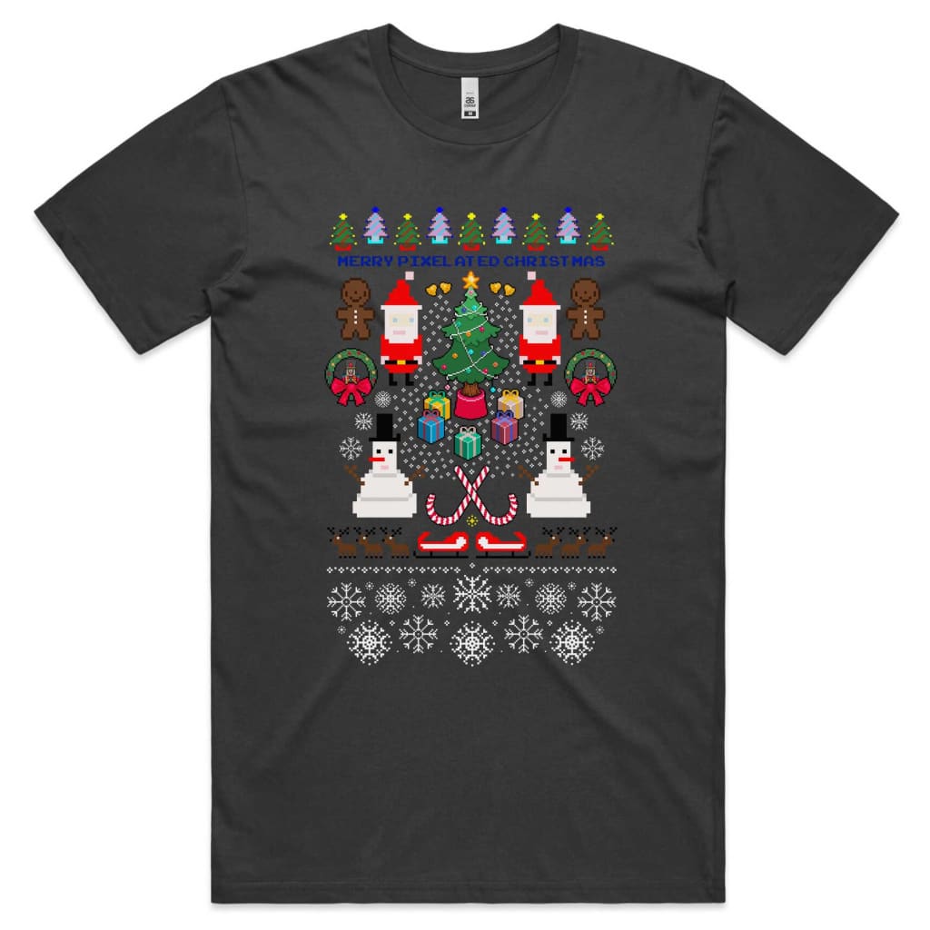 Merry Pixelated Christmas T-shirt