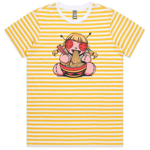 Noodle Girl Ladies Striped T-shirt