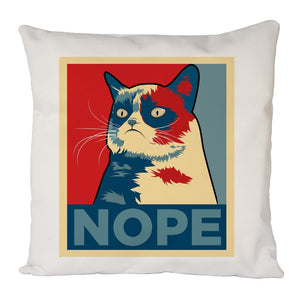 Nope Cat Cushion Cover