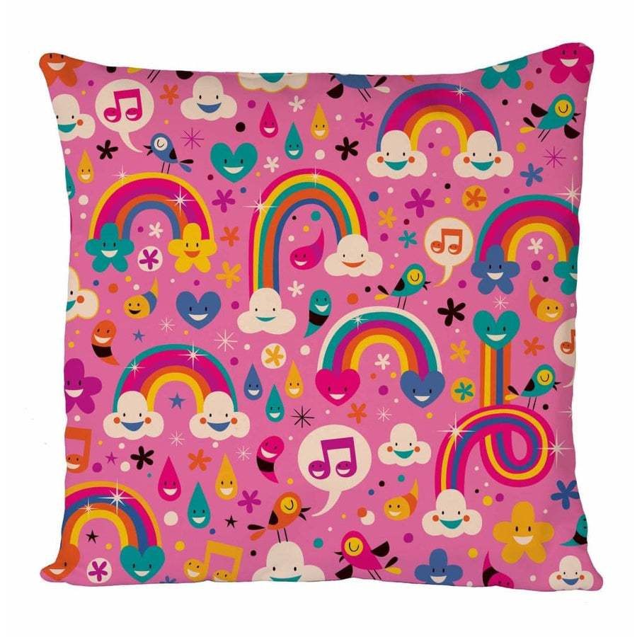 Pink Rainbow Cloud Cushion Cover