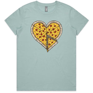 Pizza Heart Ladies T-shirt