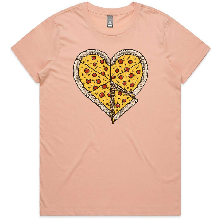 Pizza Heart Ladies T-shirt