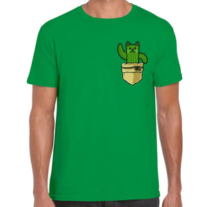 Pocket Cactus Kitten T-shirt