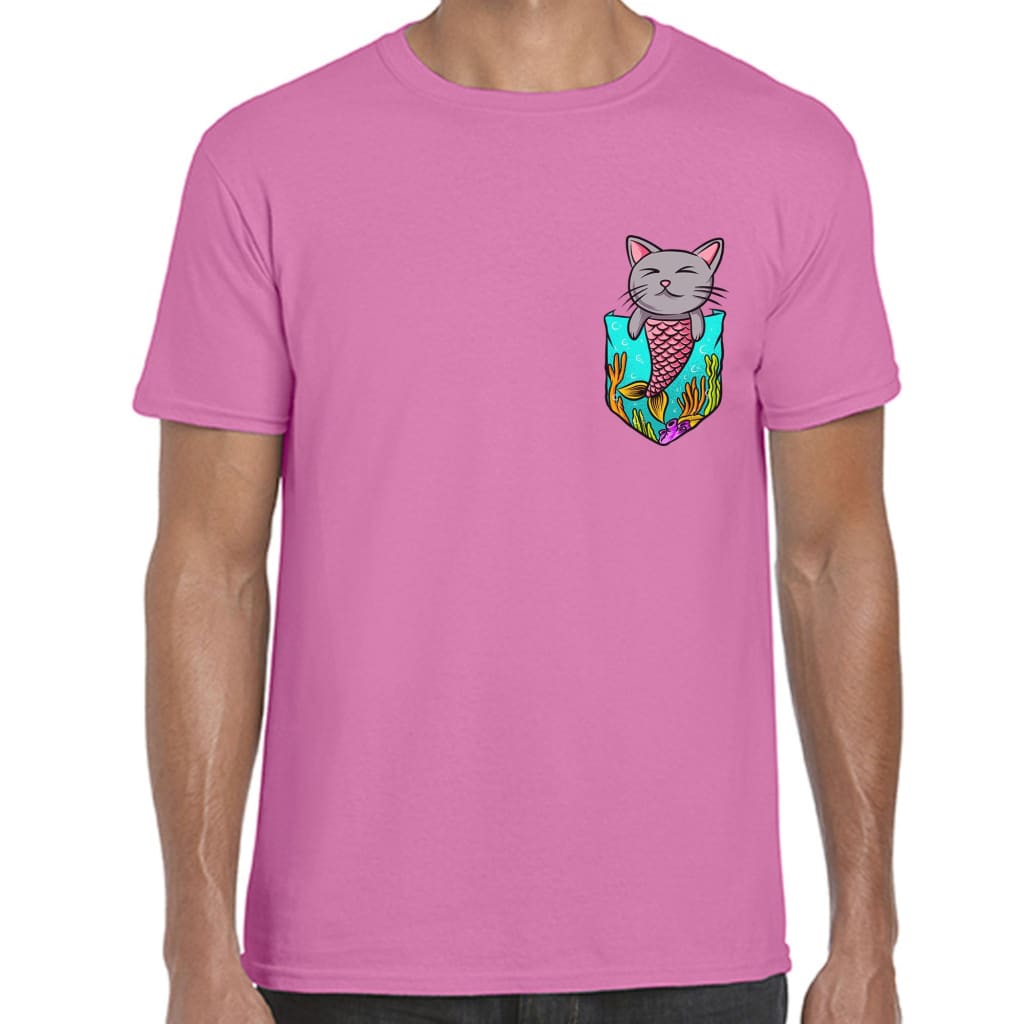 Pocket Mermaid Kitten T-shirt