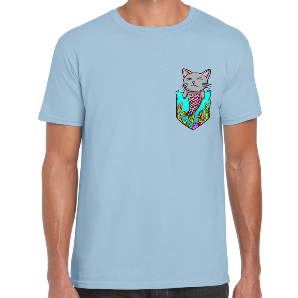 Pocket Mermaid Kitten T-shirt