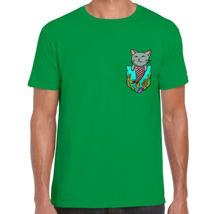Pocket Mermaid Kitten T-shirt
