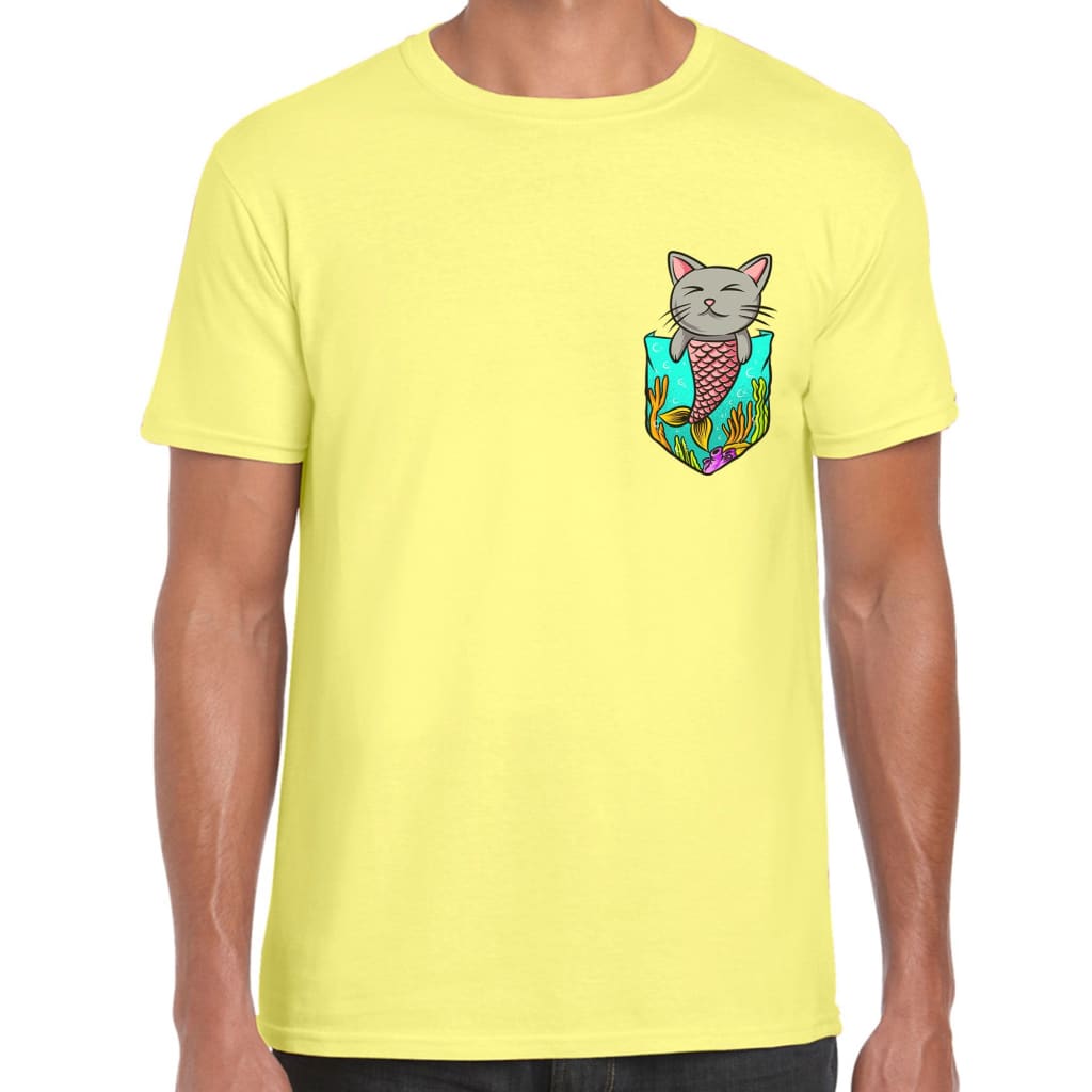 Pocket Mermaid Kitten T-shirt