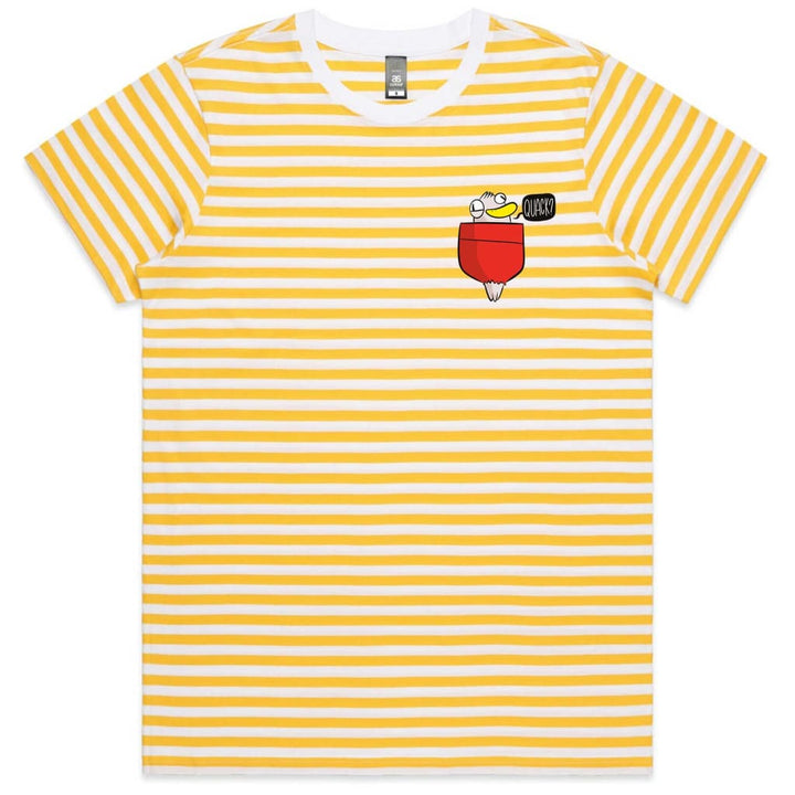 Pocket Quack Ladies Striped T-shirt