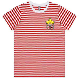Pocket Star Ladies Striped T-shirt