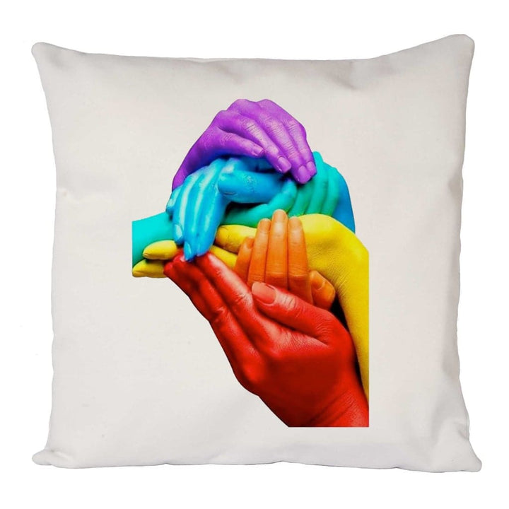 Rainbow Hands Cushion Cover