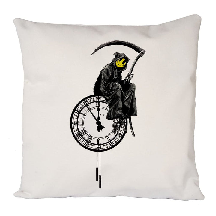 Reaper Clock Cushion Cover