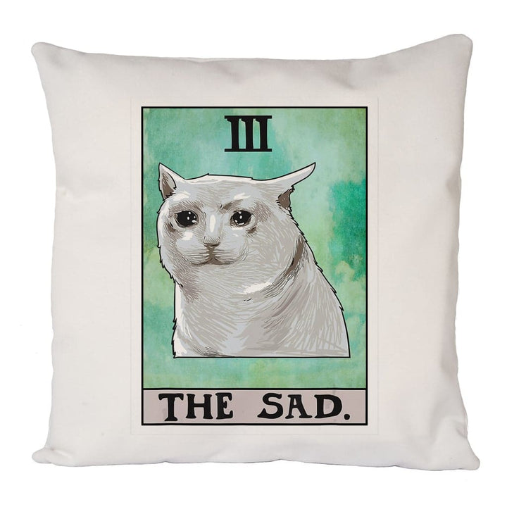 The Sad Cat Cushion Cover
