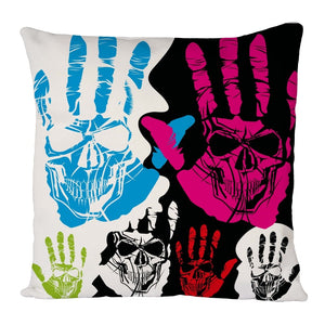 Skull Hands Cushion Cover