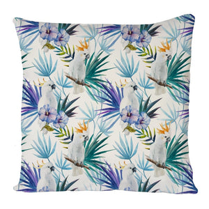 White Parrot Cushion Cover