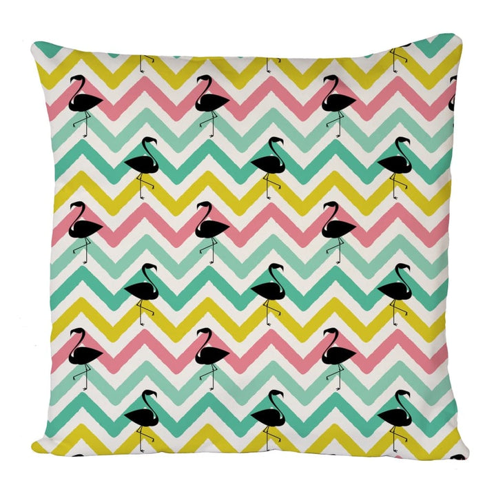 Zigzag Flamingo Cushion Cover